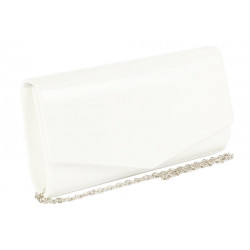 Pochette Femme Blanche Vernis Mariage Soiree Ceremonie Magnifa Pochette cérémonie Nyls Création