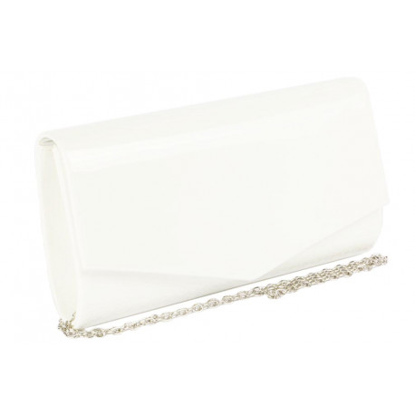 Pochette Femme Blanche Vernis Mariage Soiree Ceremonie Magnifa Pochette cérémonie Nyls Création