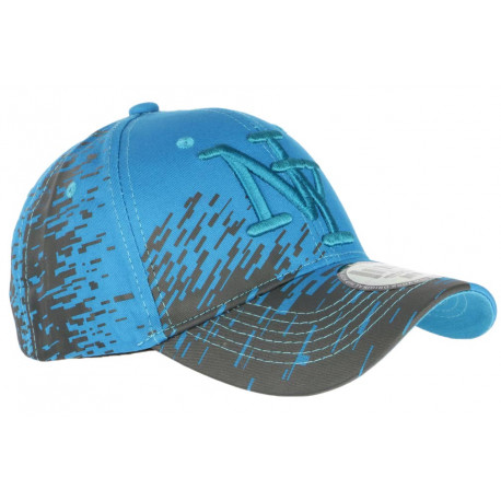 Casquette Enfant Bleue et Noire Tags Sportswear Baseball Noryk de 7 à 11 ans Casquette Enfant Hip Hop Honour