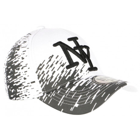 Casquette Enfant Blanche et Noire Tags Sportswear Baseball Noryk de 7 à 11 ans Casquette Enfant Hip Hop Honour