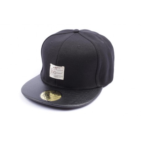 Snapback JBB Couture Noir avec visière serpent ANCIENNES COLLECTIONS divers