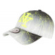 Casquette Enfant Jaune Fluo et Grise design Original Eklyr NY Baseball de 7 à 12 ans Casquette Enfant Hip Hop Honour