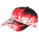 Casquette NY Rouge et Blanche Look Streetwear Baseball Fire CASQUETTES Hip Hop Honour