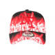 Casquette Enfant Rouge et Blanche Streetwear Fire NY Baseball de 7 a 11 ans Casquette Enfant Hip Hop Honour