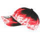 Casquette Enfant Rouge et Blanche Streetwear Fire NY Baseball de 7 a 11 ans Casquette Enfant Hip Hop Honour