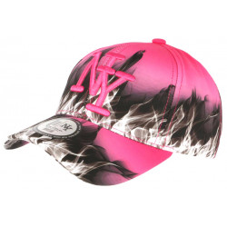 Casquette NY Rose et Noire Flammes Style Streetwear Baseball Fire ANCIENNES COLLECTIONS divers