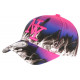 Casquette NY Violette et Rose Flammes Mode Streetwear Baseball Fire ANCIENNES COLLECTIONS divers