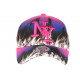 Casquette NY Violette et Rose Flammes Mode Streetwear Baseball Fire ANCIENNES COLLECTIONS divers