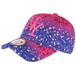 Casquette NY Rose et Bleue Design Tags Streetwear Baseball Vawa CASQUETTES Hip Hop Honour