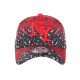 Casquette NY Rouge et Noire Design Tags Streetwear Baseball Vawa CASQUETTES Hip Hop Honour