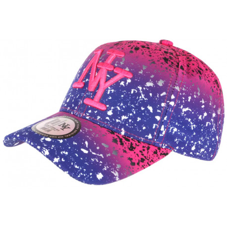 Casquette Enfant Rose et Bleue Originale Tags NY Streetwear Vawa 7 a 12 ans Casquette Enfant Hip Hop Honour