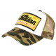 Casquette Baseball Indian Camouflage et Jaune Skeleton Vintage Trucker CASQUETTES Hip Hop Honour