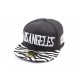 Snapback JBB Couture Los Angeles Noire avec visière Zèbre ANCIENNES COLLECTIONS divers