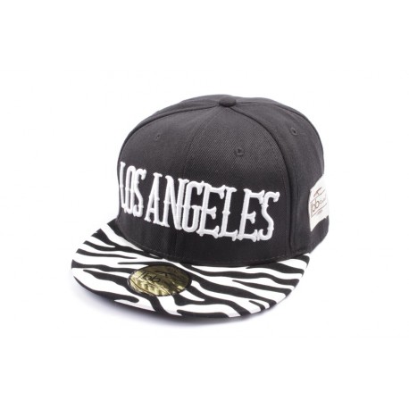 Snapback JBB Couture Los Angeles Noire avec visière Zèbre ANCIENNES COLLECTIONS divers