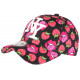 Casquette Enfant Rouge et Noire Print Fraises Original Fruitus NY de 7 a 12 ans Casquette Enfant Hip Hop Honour