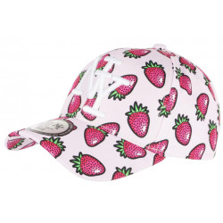 Casquette NY Rose Imprimé de Fraises Rouges Original Baseball Fruitus CASQUETTES Hip Hop Honour