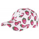 Casquette Enfant Rose et Blanche Print Fraises Original Fruitus NY de 7 a 12 ans Casquette Enfant Hip Hop Honour