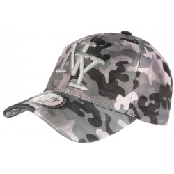 Casquette NY Camouflage Grise et Noire Fashion Army Baseball Kaska CASQUETTES Hip Hop Honour