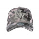 Casquette NY Camouflage Grise et Noire Fashion Army Baseball Kaska CASQUETTES Hip Hop Honour