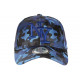 Casquette Enfant Camouflage Bleue et Noire NY Baseball Kyska 7 a 12 ans Casquette Enfant Hip Hop Honour