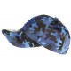 Casquette Enfant Camouflage Bleue et Noire NY Baseball Kyska 7 a 12 ans Casquette Enfant Hip Hop Honour