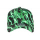 Casquette NY Verte et Noire Design Eclairs Streetwear Baseball Stormy CASQUETTES Hip Hop Honour