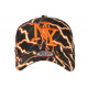 Casquette NY Orange et Noire Design Eclairs Streetwear Baseball Stormy CASQUETTES Hip Hop Honour