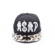 Casquette Snapback JBB Couture Noir visière serpent écru ANCIENNES COLLECTIONS divers