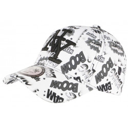 Casquette Enfant NY Blanche et Noire Fashion Baseball Bang Boum de 7 à 11 ans Casquette Enfant Hip Hop Honour