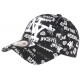 Casquette NY Noire et Blanche Design Original Cartoon Pop Baseball CASQUETTES Hip Hop Honour