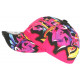 Casquette NY Rose Fluo et Noire Design Fun Streetwear Baseball Larsy CASQUETTES Hip Hop Honour