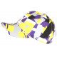 Casquette NY Jaune et Violette Design Patchwork Pop Art Baseball Arlek CASQUETTES Hip Hop Honour