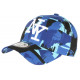 Casquette NY Bleue et Noire Style Patchwork Pop Art Baseball Arlek CASQUETTES Hip Hop Honour