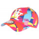 Casquette NY Orange et Bleue Look Patchwork Pop Art Baseball Arlek CASQUETTES Hip Hop Honour