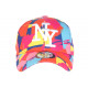 Casquette NY Orange et Bleue Look Patchwork Pop Art Baseball Arlek CASQUETTES Hip Hop Honour