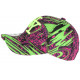 Casquette Enfant Vert Fluo et Rose Design Ethnique NY Baseball Waxa de 7 a 11 ans Casquette Enfant Hip Hop Honour