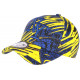 Casquette Enfant Bleue et Jaune Look Ethnique NY Baseball Waxa de 7 a 11 ans ANCIENNES COLLECTIONS divers