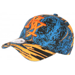 Casquette NY Orange et Bleue Mode Ethnique Baseball Waxa ANCIENNES COLLECTIONS divers