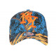 Casquette Enfant Orange et Bleue Graphisme Ethnique NY Baseball Waxa de 7 a 11 ans ANCIENNES COLLECTIONS divers