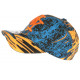 Casquette Enfant Orange et Bleue Graphisme Ethnique NY Baseball Waxa de 7 a 11 ans ANCIENNES COLLECTIONS divers