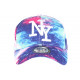 Casquette NY Bleue et Rose Cosmos Design Tendance Baseball Galaxy ANCIENNES COLLECTIONS divers