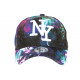 Casquette NY Noire et Rose Cosmos Look Tendance Baseball Galaxy ANCIENNES COLLECTIONS divers