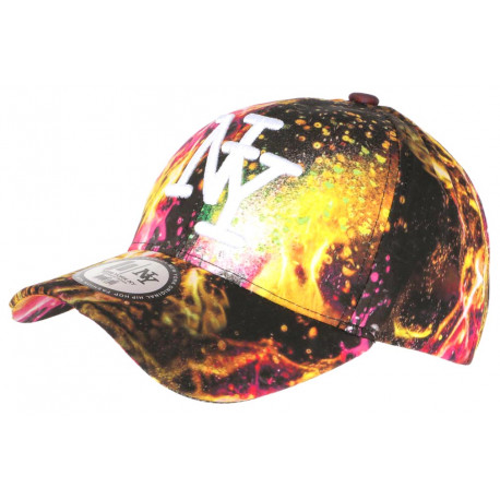 Casquette NY Enfant Jaune et Noire Cosmos Galaxy Baseball de 6 à 11 ans ANCIENNES COLLECTIONS divers