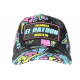 Casquette El Patron Bleue et Rose Print Streetwear Colombia Baseball CASQUETTES SKR