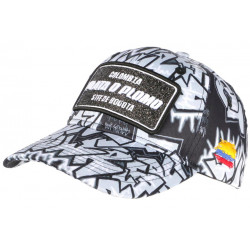 Casquette Plata o Plomo Grise et Noire Strass Streetwear Colombia Baseball CASQUETTES SKR