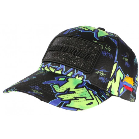 Casquette Plata o Plomo Verte et Noire Strass Streetwear Colombia Baseball CASQUETTES SKR