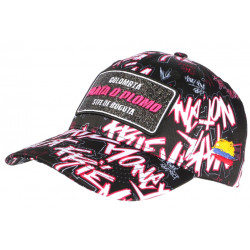 Casquette Plata o Plomo Rose et Blanche Strass Streetwear Colombia Baseball ANCIENNES COLLECTIONS divers