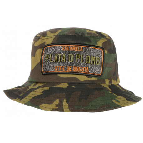 Chapeau Bob Plata o Plomo Camouflage Strass Colombia Streetwear Fashion BOB SKR