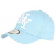 Casquette Enfant Bleu Clair et Blanche NY Baseball Wazzy de 7 a 11 ans Casquette Enfant Hip Hop Honour