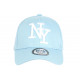 Casquette Enfant Bleu Clair et Blanche NY Baseball Wazzy de 7 a 11 ans Casquette Enfant Hip Hop Honour